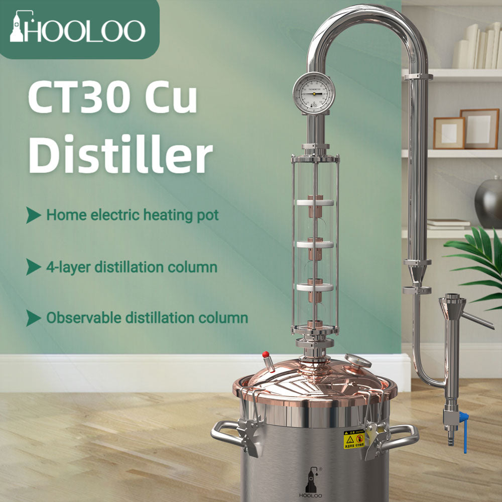 30L HOOLOO Distiller Brewer(CT30Cu) - Hooloo Distilling Equipment Supply