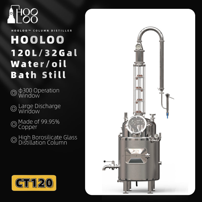 CT/CS120 Water Bath Jacketed Distiller(FOB price) - Hooloo Distilling Equipment Supply