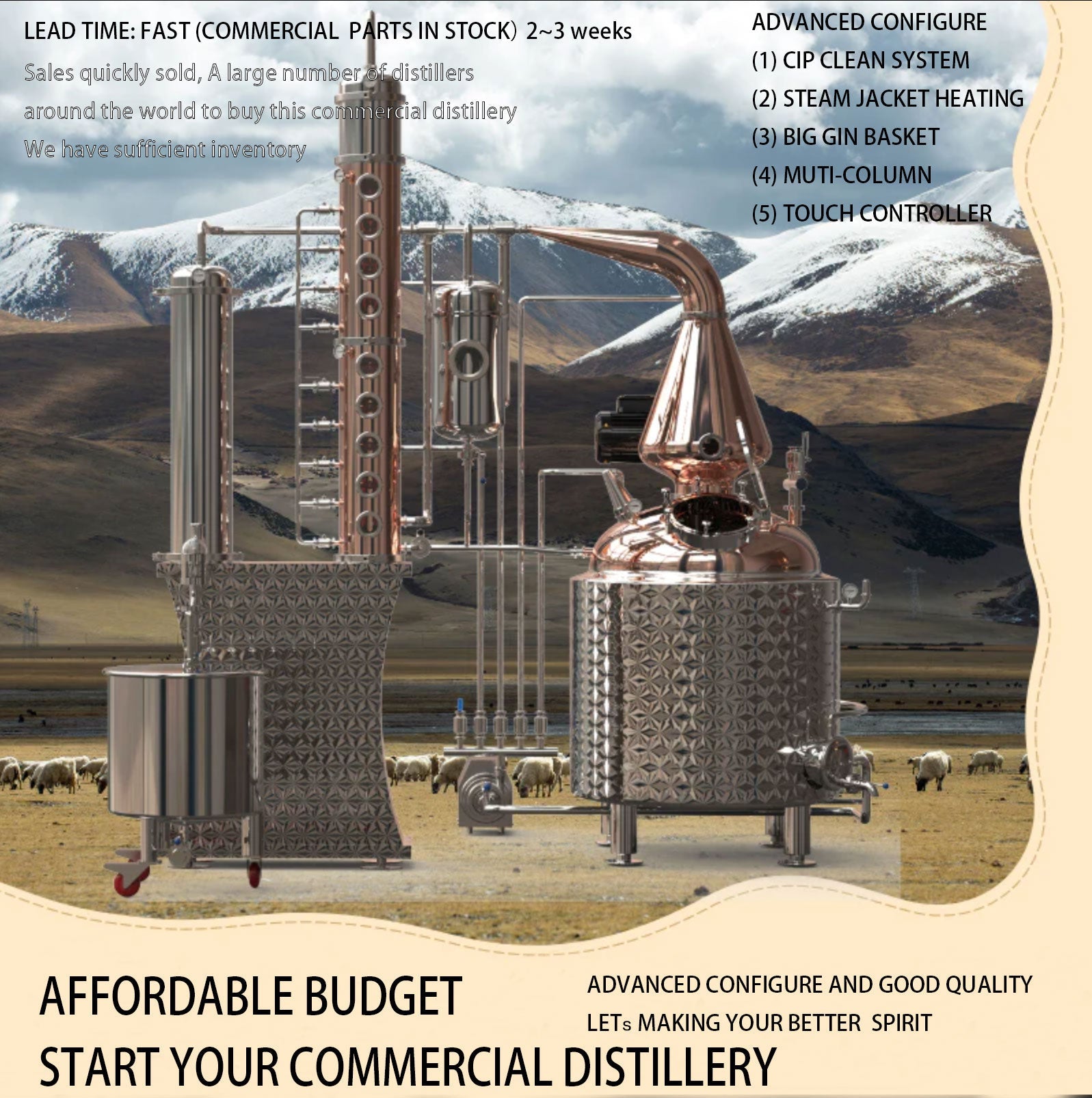 300L/500L Hooloo Classic Distillation System - Hooloo Distilling Equipment Supply