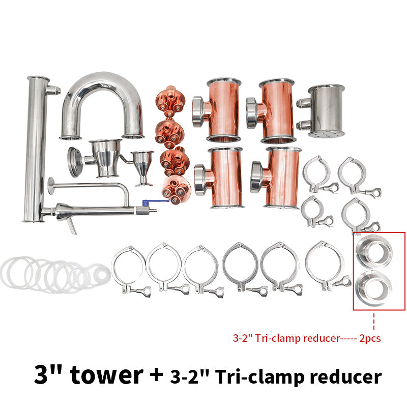 2/3/4 inch Copper Column Kit - Hooloo Distilling Equipment Supply