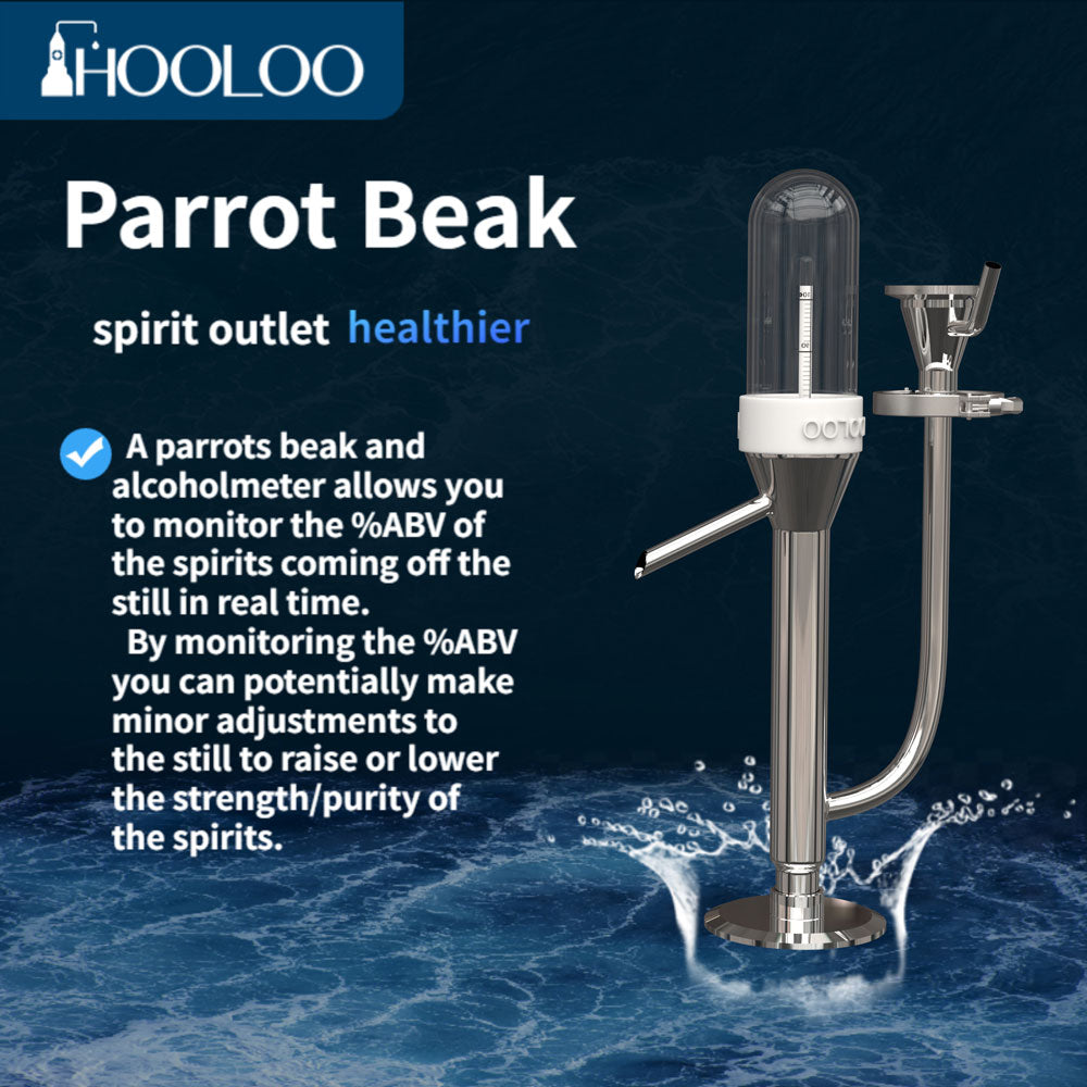 HOOLOO Parrot Beak(With base + Dust cover) - Hooloo Distilling Equipment Supply