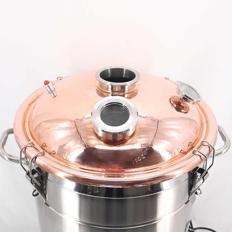 φ430mm-3 inch Tri-Clamp(For 50/65L Pot) Distiller Copper Lid/Cover - Hooloo Distilling Equipment Supply