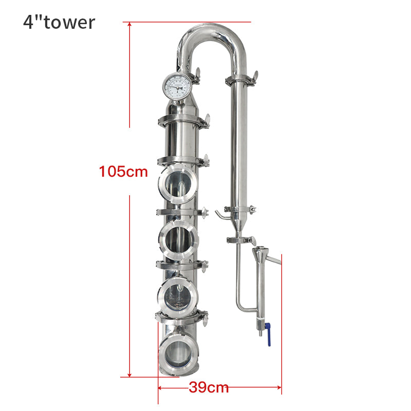 2/3/4 inch Stainless steel Column Kit - Hooloo Distilling Equipment Supply