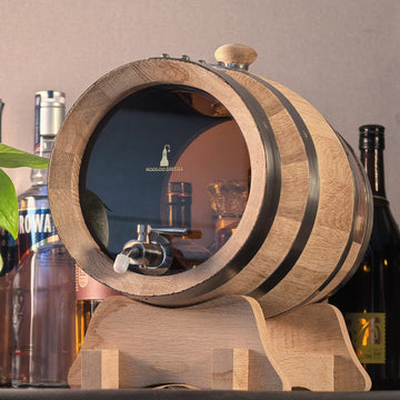 5L European White Oak Barrel - Glass Perspective