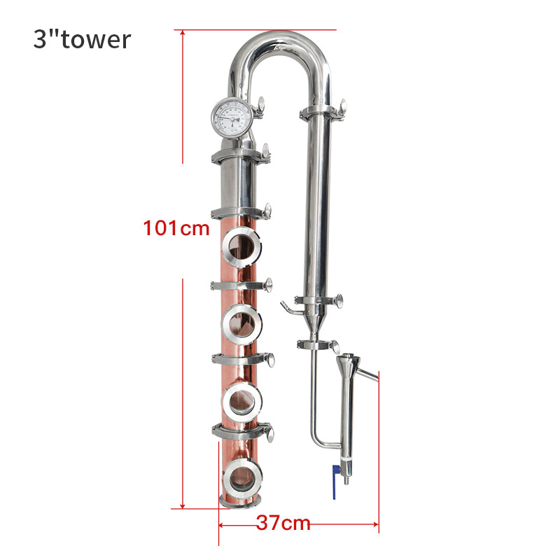 2/3/4 inch Copper Column Kit - Hooloo Distilling Equipment Supply