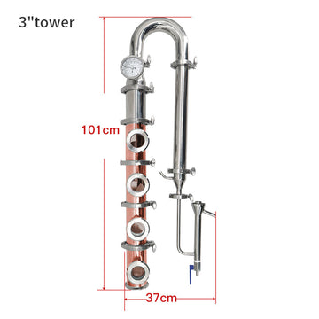 2/3/4 inch Copper Column Kit - Hooloo Distilling Equipment Supply