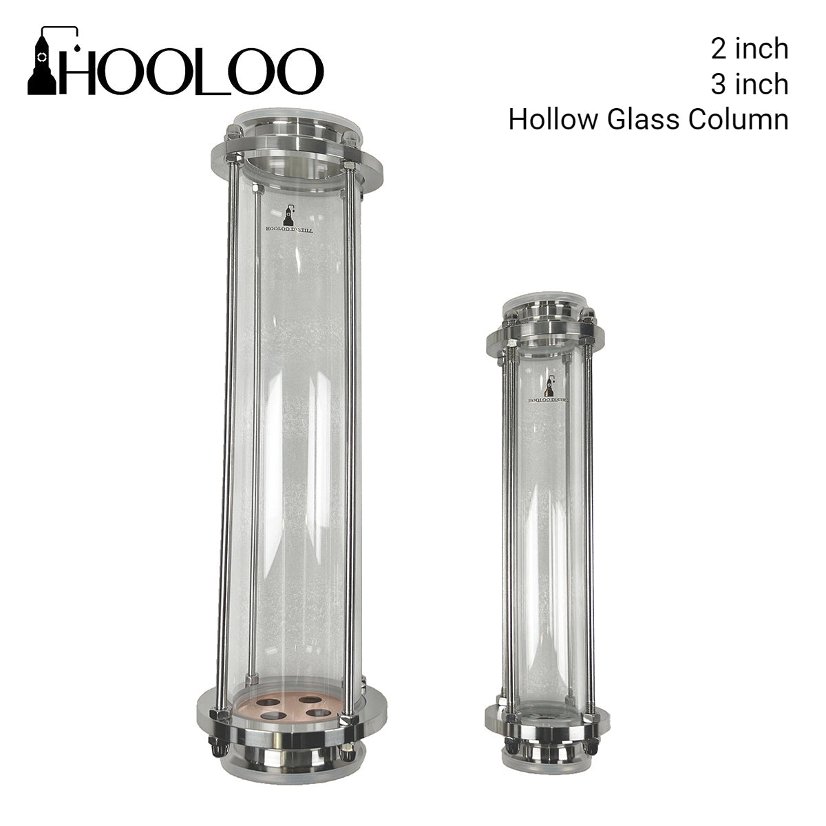 HOOLOO Hollow Glass Distillation Column (2”/3”) - Hooloo Distilling Equipment Supply