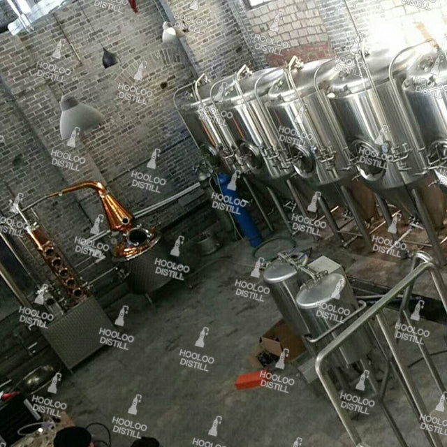 200L Copper Distilliation Equipment with Bubble Caps Copper Column - Hooloo Distilling Equipment Supply