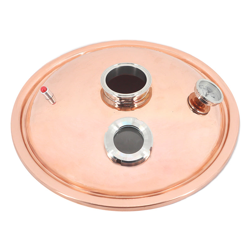 φ430mm-3 inch Tri-Clamp(For 50/65L Pot) Distiller Copper Lid/Cover - Hooloo Distilling Equipment Supply