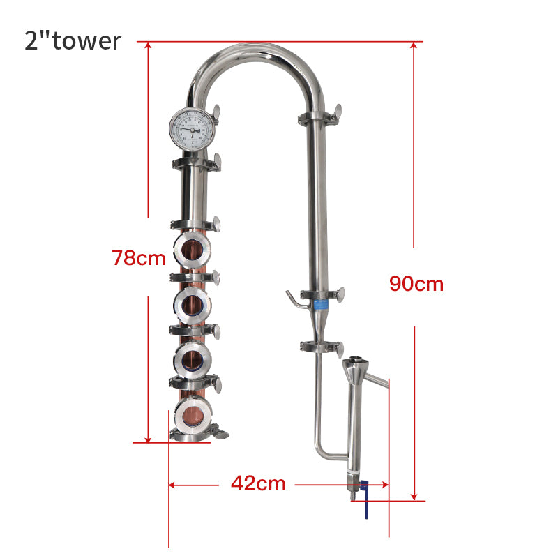 2/3/4 inch Copper Column Kit - Hooloo Distilling Equipment Supply