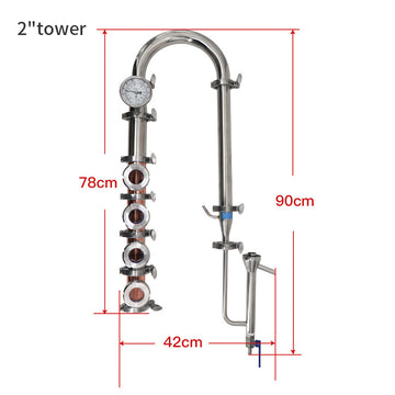 2/3/4 inch Copper Column Kit - Hooloo Distilling Equipment Supply