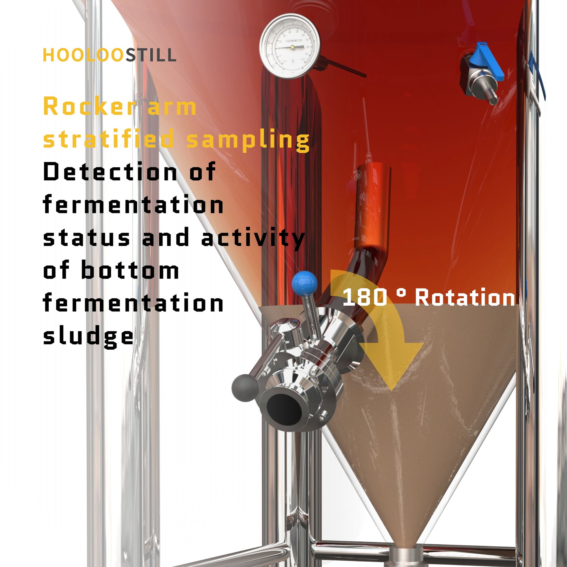 500L /130Gal Single Layer Fermenter Brewing Equipment Fermentor - Hooloo Distilling Equipment Supply