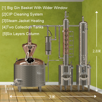 500L Hooloo Versatile  Distillation System - Hooloo Distilling Equipment Supply