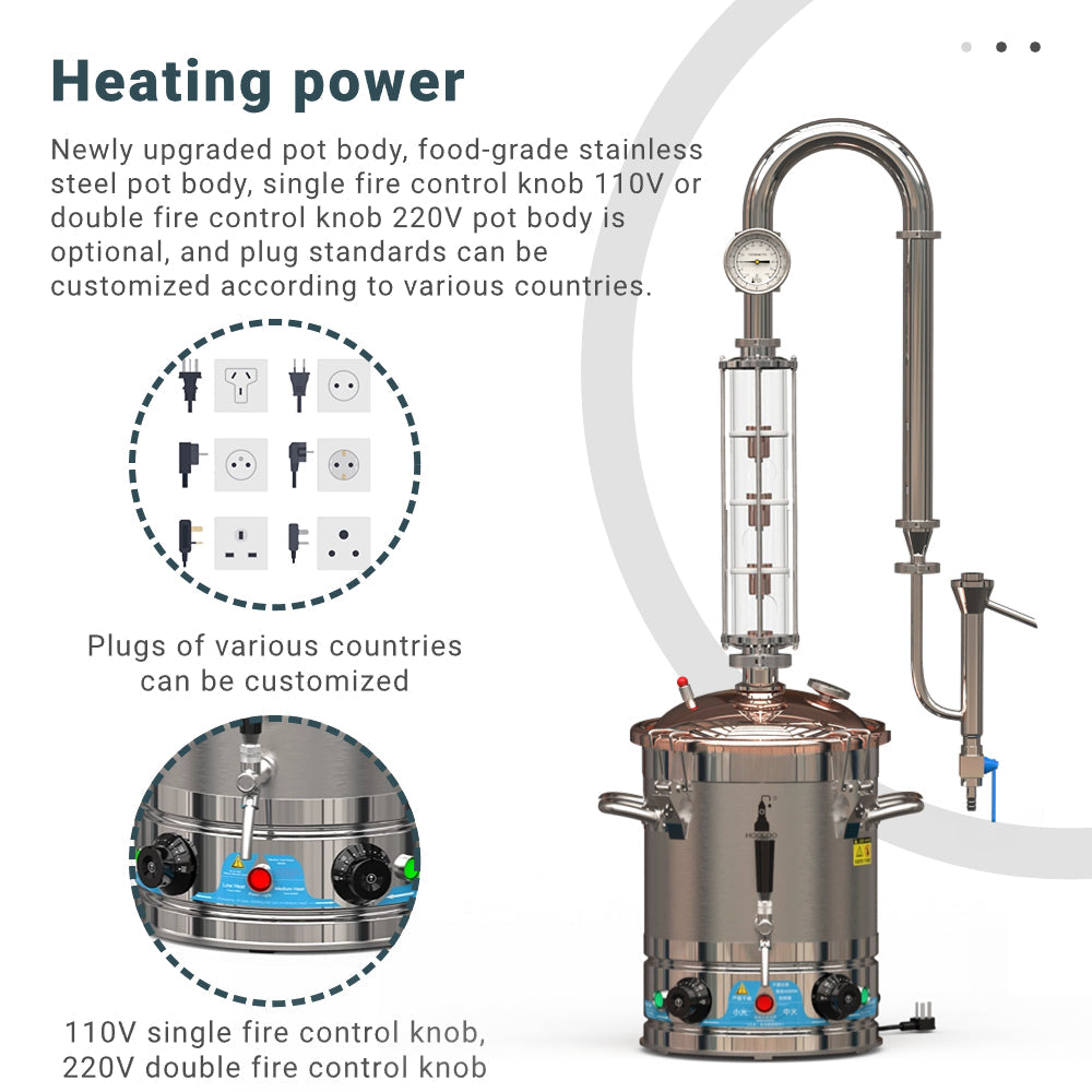 20L HOOLOO  Distiller Brewer(CT20Cu) - Hooloo Distilling Equipment Supply