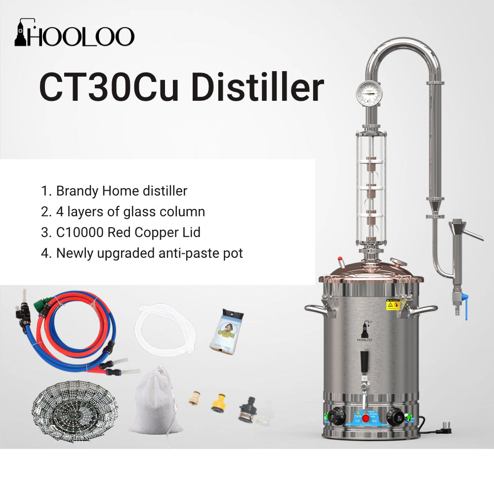 30L HOOLOO Distiller Brewer(CT30Cu) - Hooloo Distilling Equipment Supply