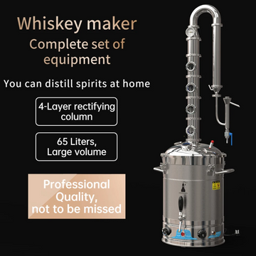 65L Stainless Steel Column Stainless Steel Lid Electric Heating Distiller