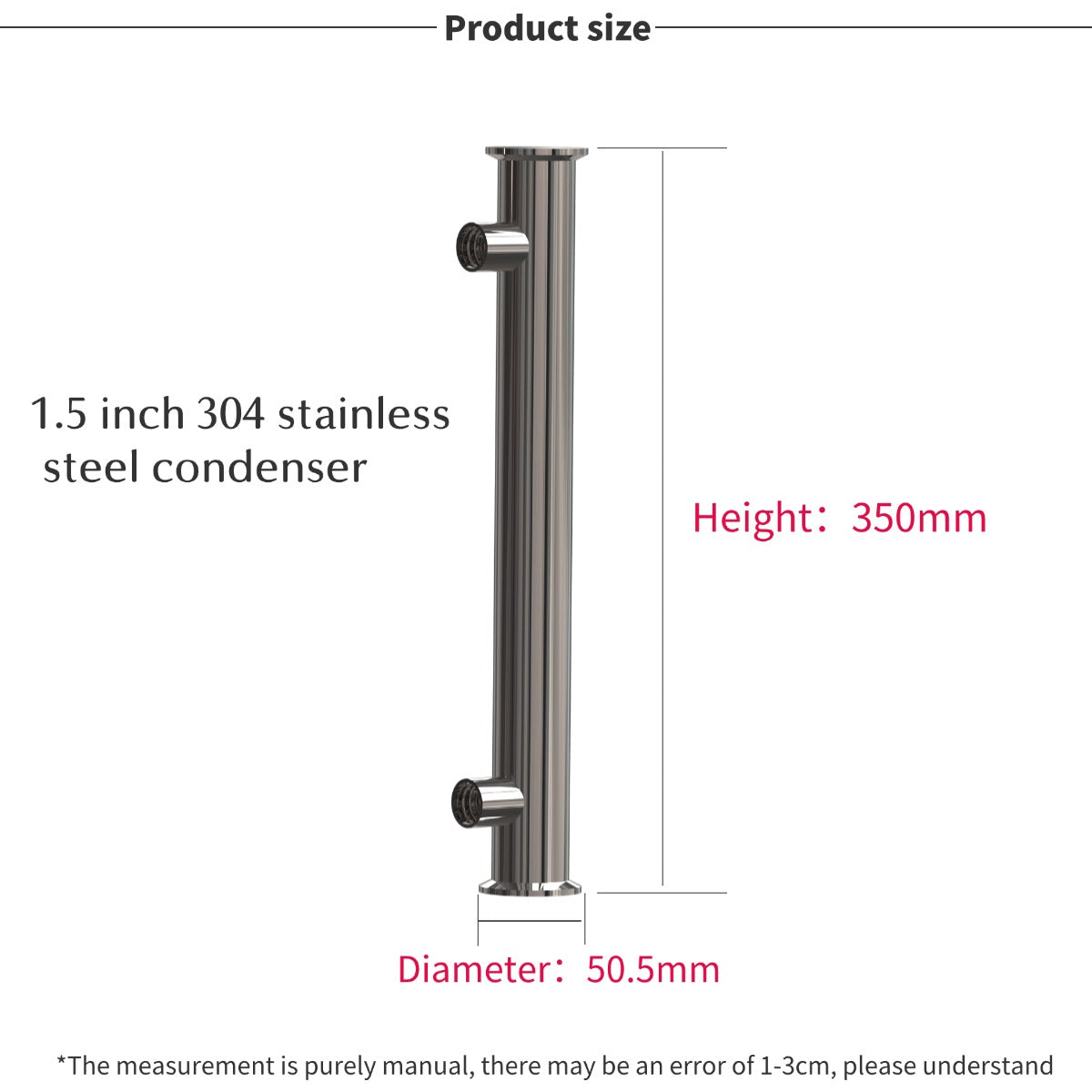 304 stainless steel condenser tube (1.5“/ 2")