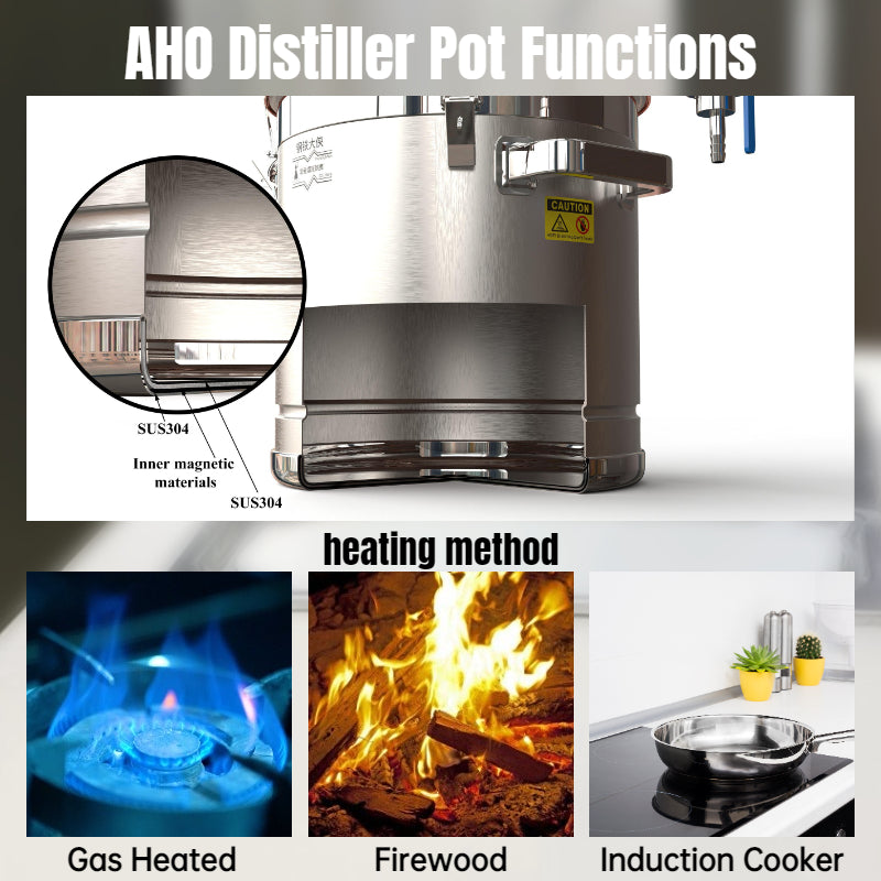 22L/50L AHO Plant Hydrosol Distiller - Hooloo Distilling Equipment Supply