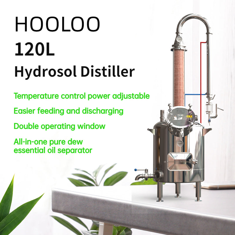 HOOLOO 120L Hydrosol & Essential Oil Distiller（FOB Price） - Hooloo Distilling Equipment Supply