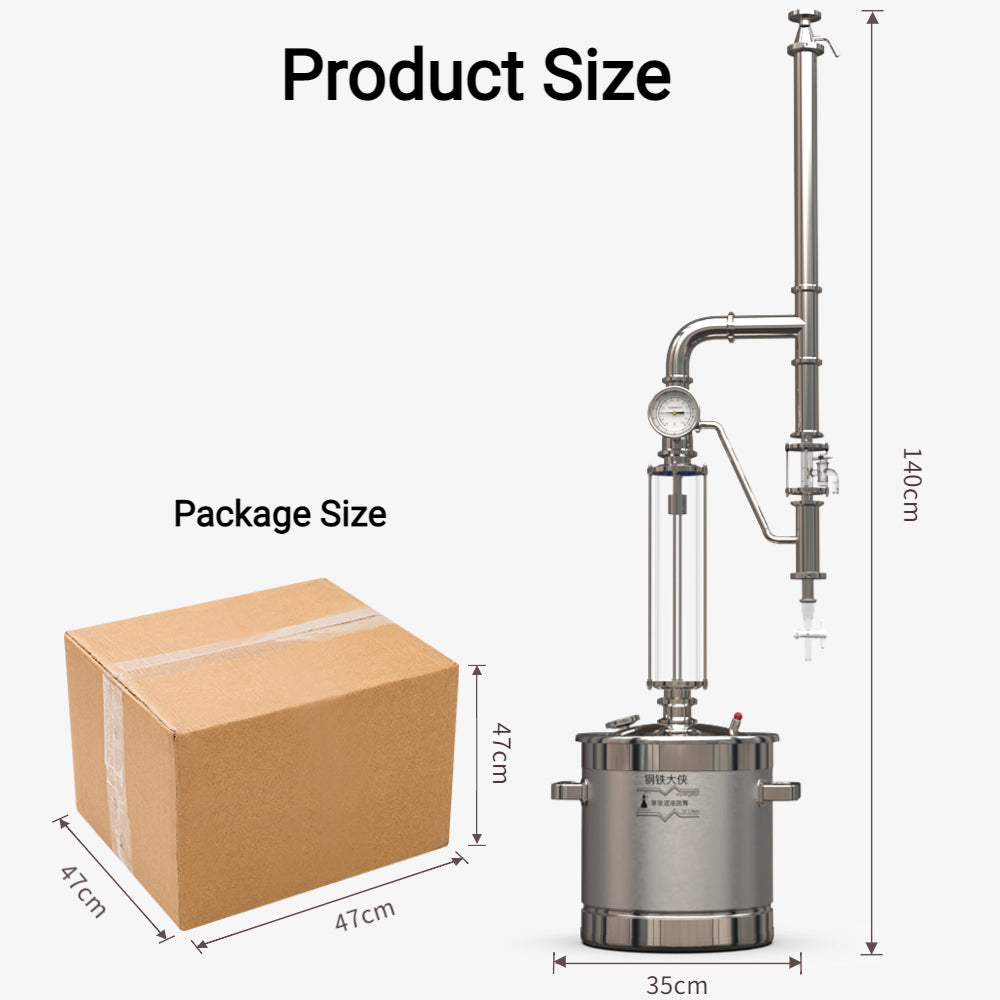 22L/50L AHO Plant Hydrosol Distiller - Hooloo Distilling Equipment Supply