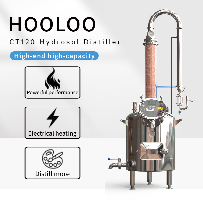 HOOLOO 120L Hydrosol & Essential Oil Distiller（FOB Price） - Hooloo Distilling Equipment Supply