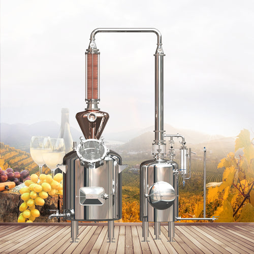 300L Copper Mesh Glass Column Hydrosol/Essential Oil Distiller (CT300)