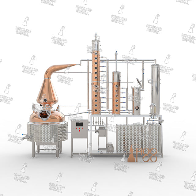 800L / 211Gal Copper Distillation Equipment with Bubble Caps - Hooloo Distilling Equipment Supply