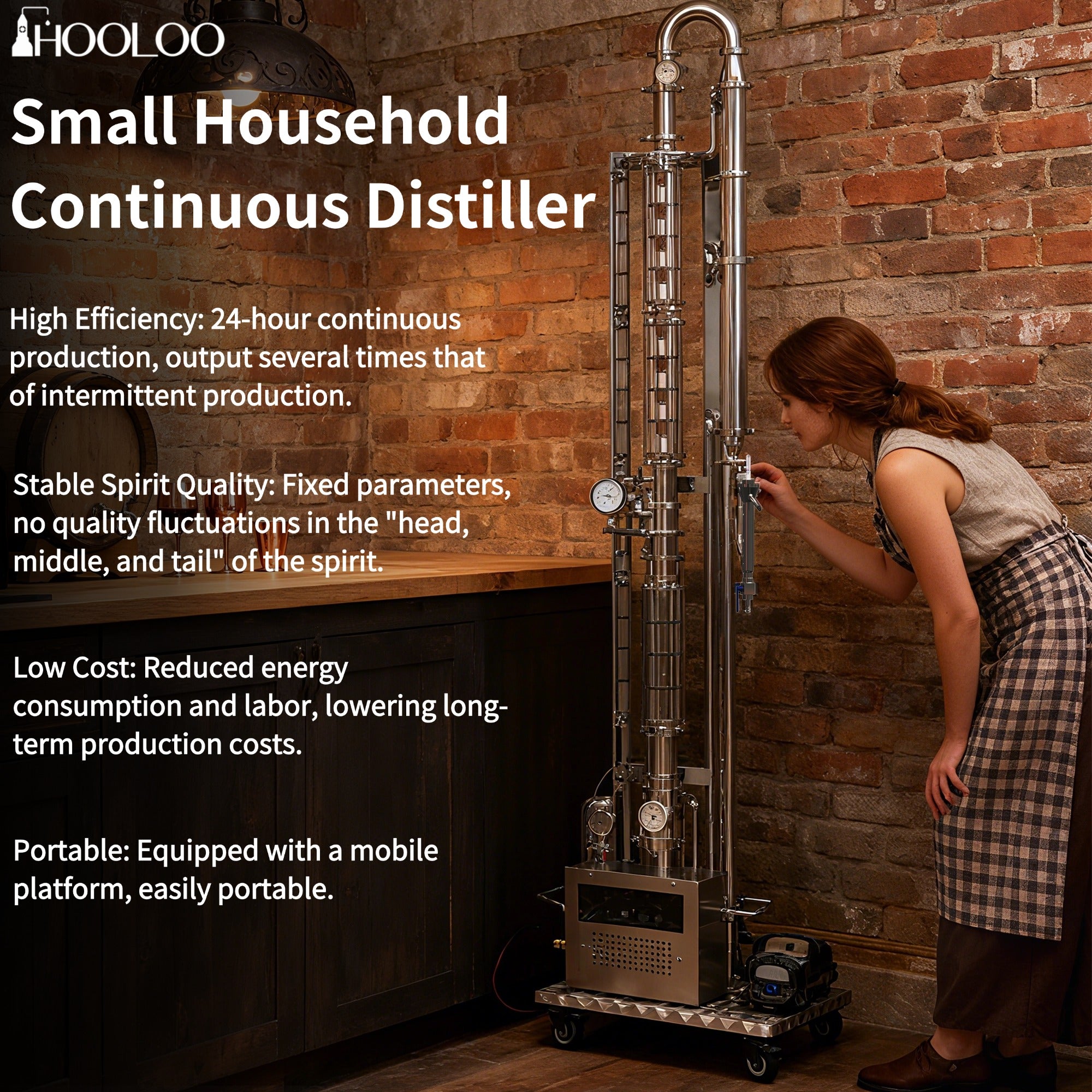 HOOLOO Small-Scale Continuous Distiller