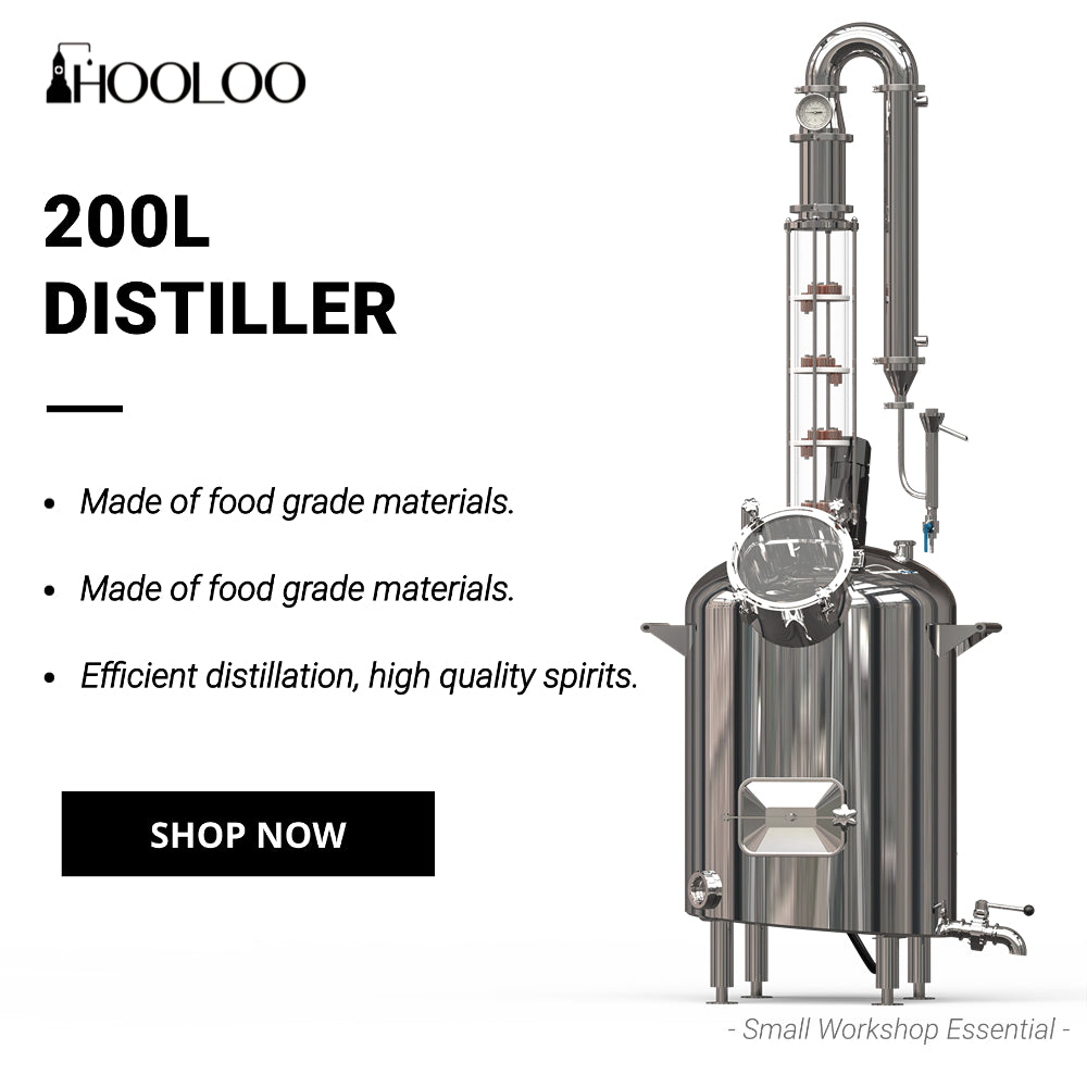 HOOLOO 200L Distiller With Stirring Motor 53 Gallon（FOB)