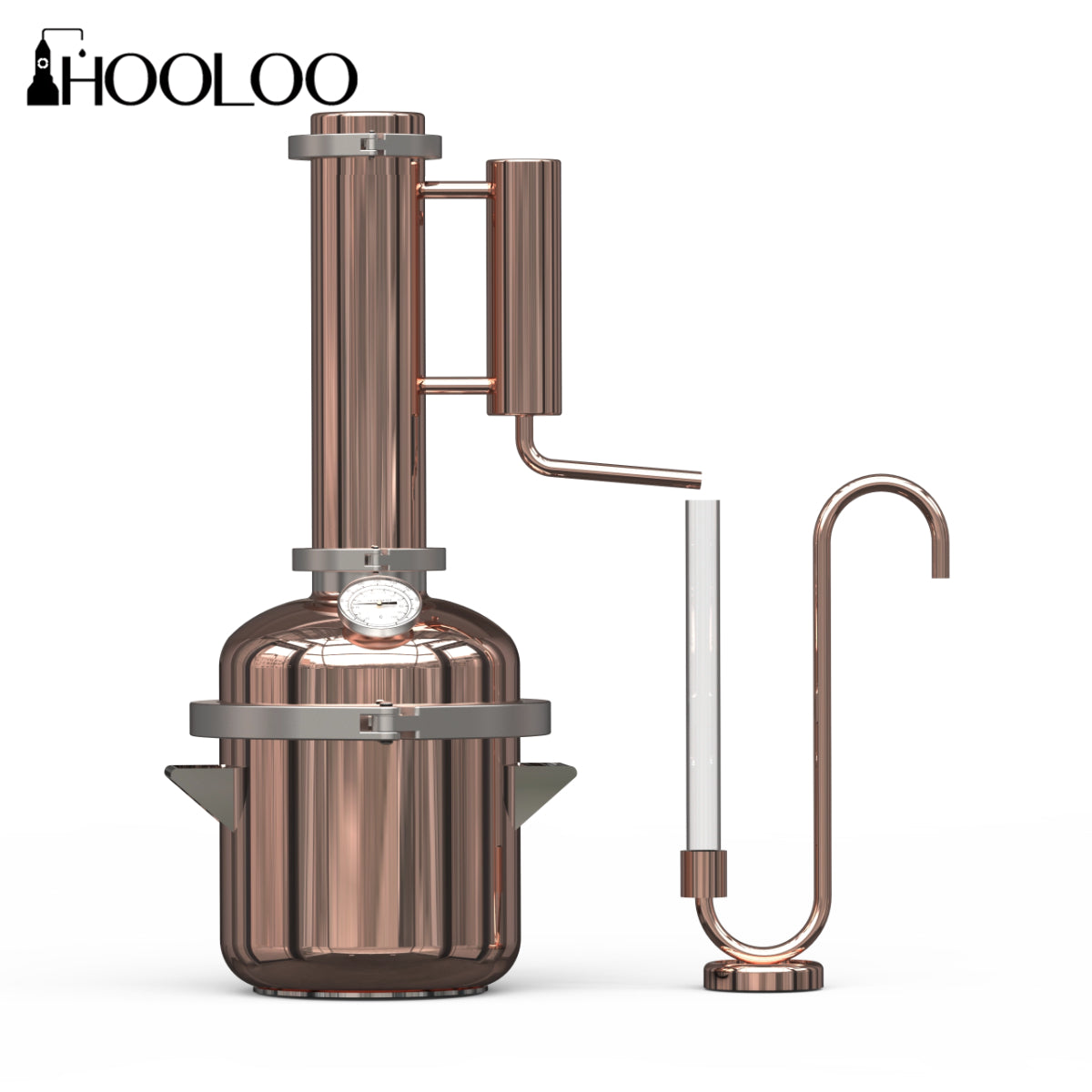 HOOLOO 8L Copper Essential Oil/Hydrosol Still/Distiller