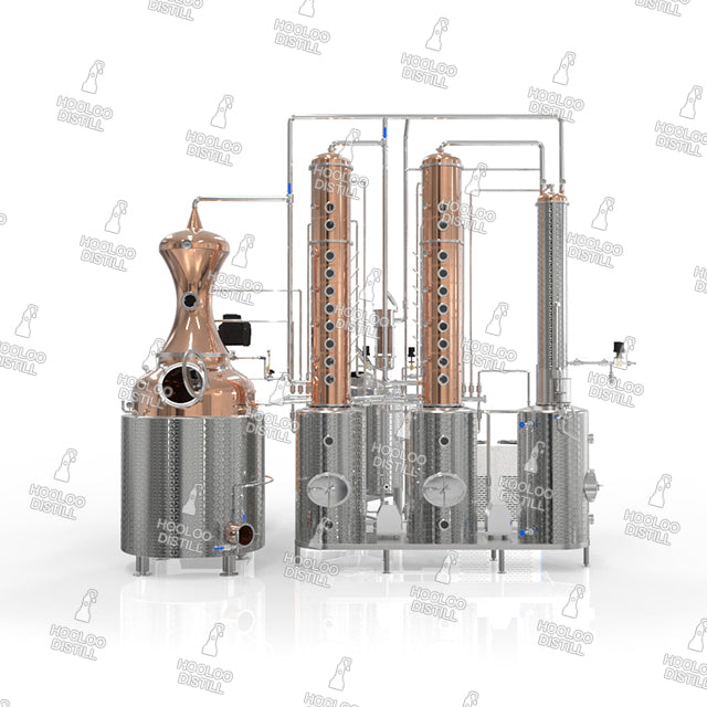 1500L / 400Gal Copper Distillation Equipmen - German Design 2 - Hooloo Distilling Equipment Supply