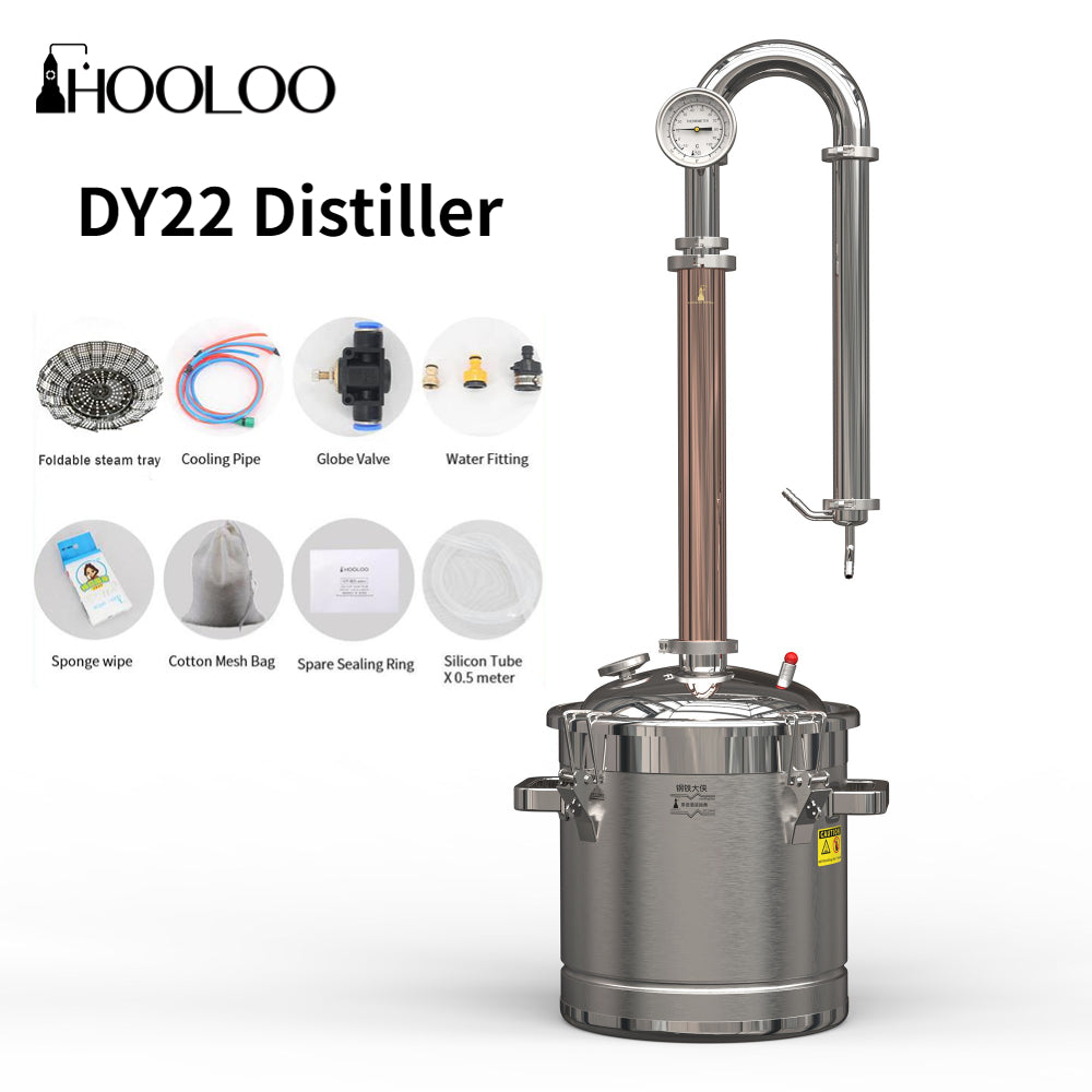 HOOLOO DY22 Home Distiller  Stainless Steel  Direct Fire Heating Copper Distillation Column - Hooloo Distilling Equipment Supply