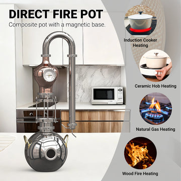 D8/15 Alcohol Distiller Hydrosol Essential Oil Still Free Shipping For Home Lab