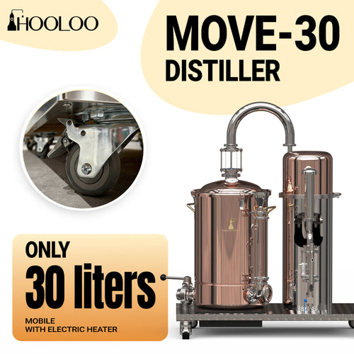 MOVE-30 Detachable Essential Oil Still, Copper Essential Oil Still, for Steam Distilled Essential Oil Making and Extraction