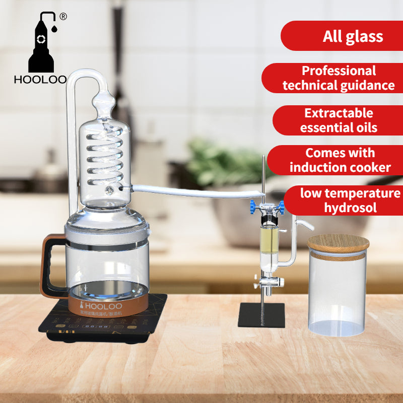 2.4L Glass Hydrosol Distiller(Big Little Joe) - Hooloo Distilling Equipment Supply