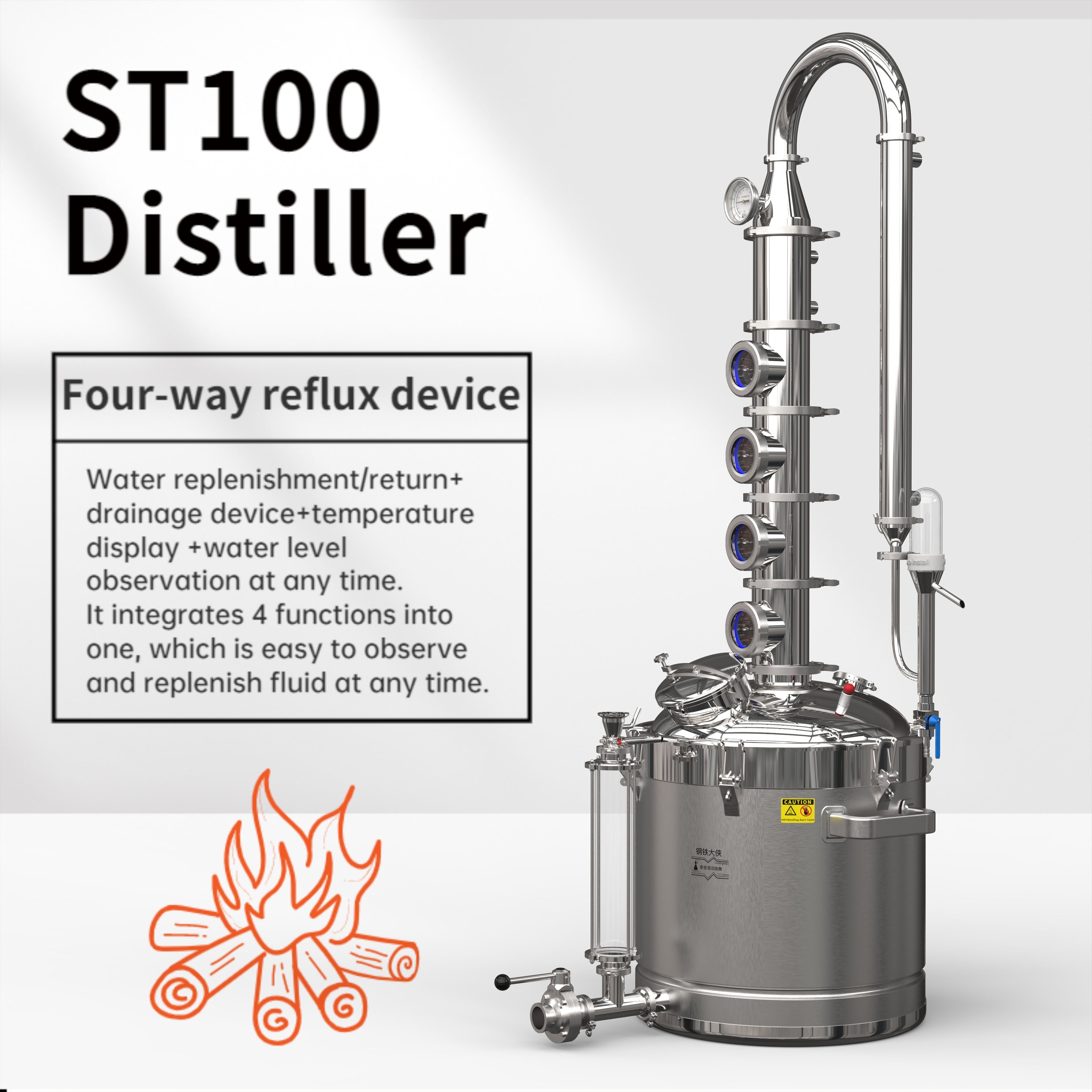 HOOLOO ST100 Distiller - Hooloo Distilling Equipment Supply