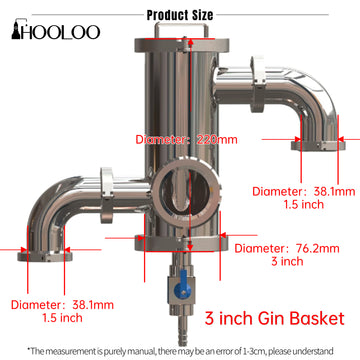 HOOLOO Gin Basket for 15L/22L/30L Alcohol Still, Winemaking Equipment Accessories for DIY Whiskey Wine Brandy Gin…