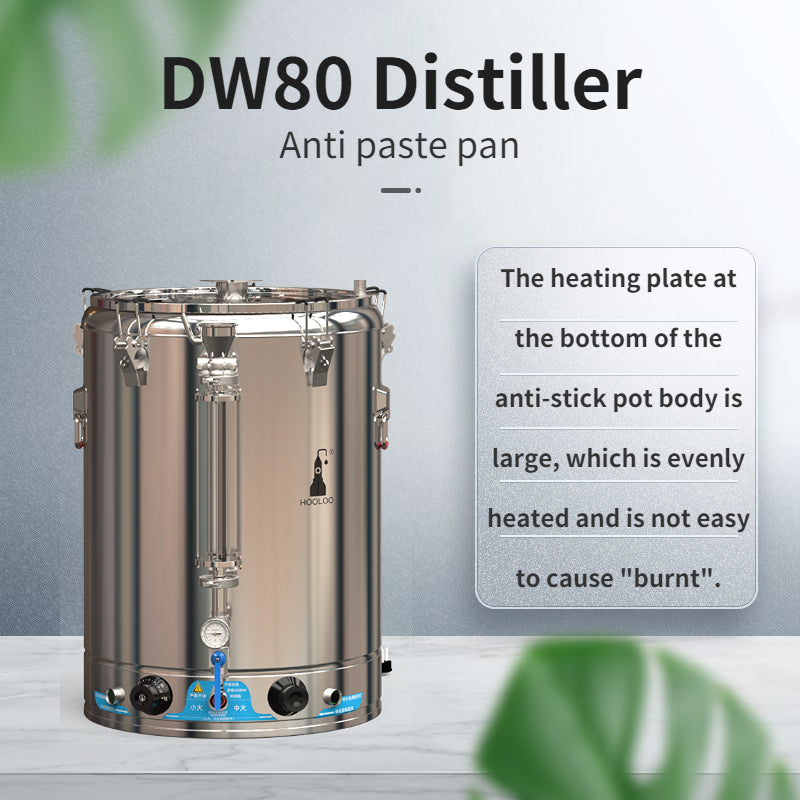 80L Glass Column Stainless Steel Distiller(DW80) - Hooloo Distilling Equipment Supply