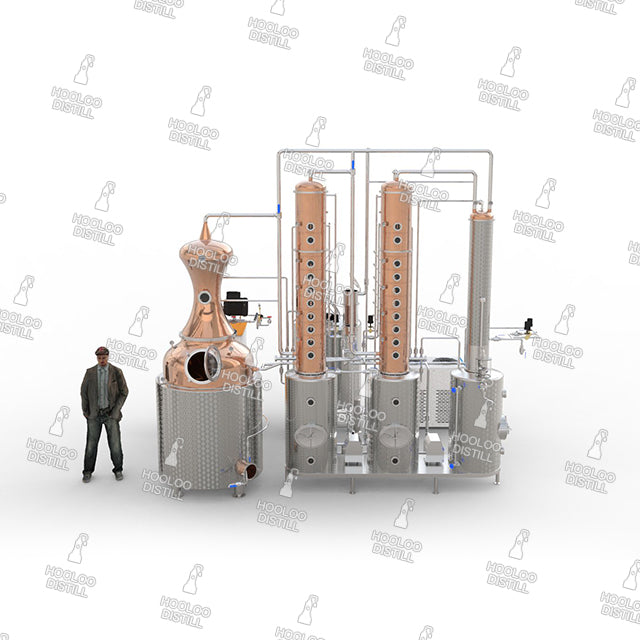1500L / 400Gal Copper Distillation Equipmen - German Design 2 - Hooloo Distilling Equipment Supply