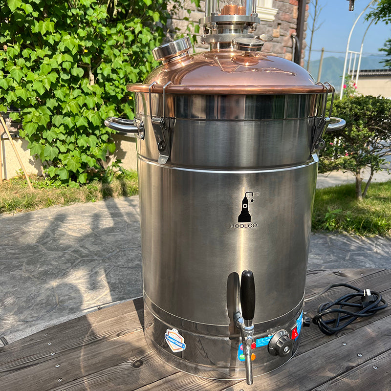 Hooloo 65L Glass Column Copper Lid Distiller（CT65Cu） - Hooloo Distilling Equipment Supply