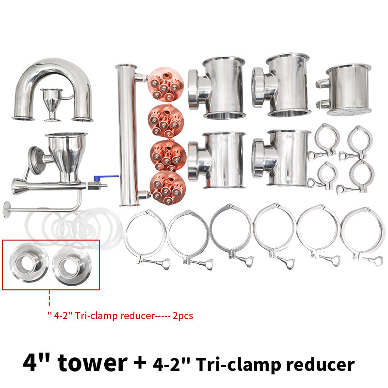 2/3/4 inch Stainless steel Column Kit - Hooloo Distilling Equipment Supply