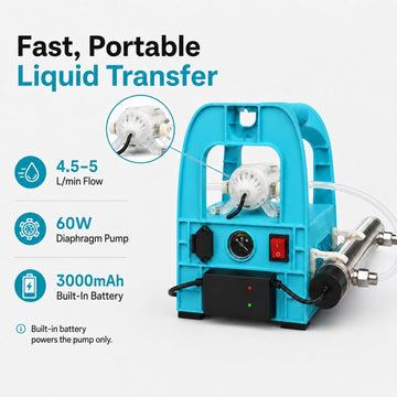 HOOLOO Portable Wine & Beverage Transfer Pump with UV Treatment
