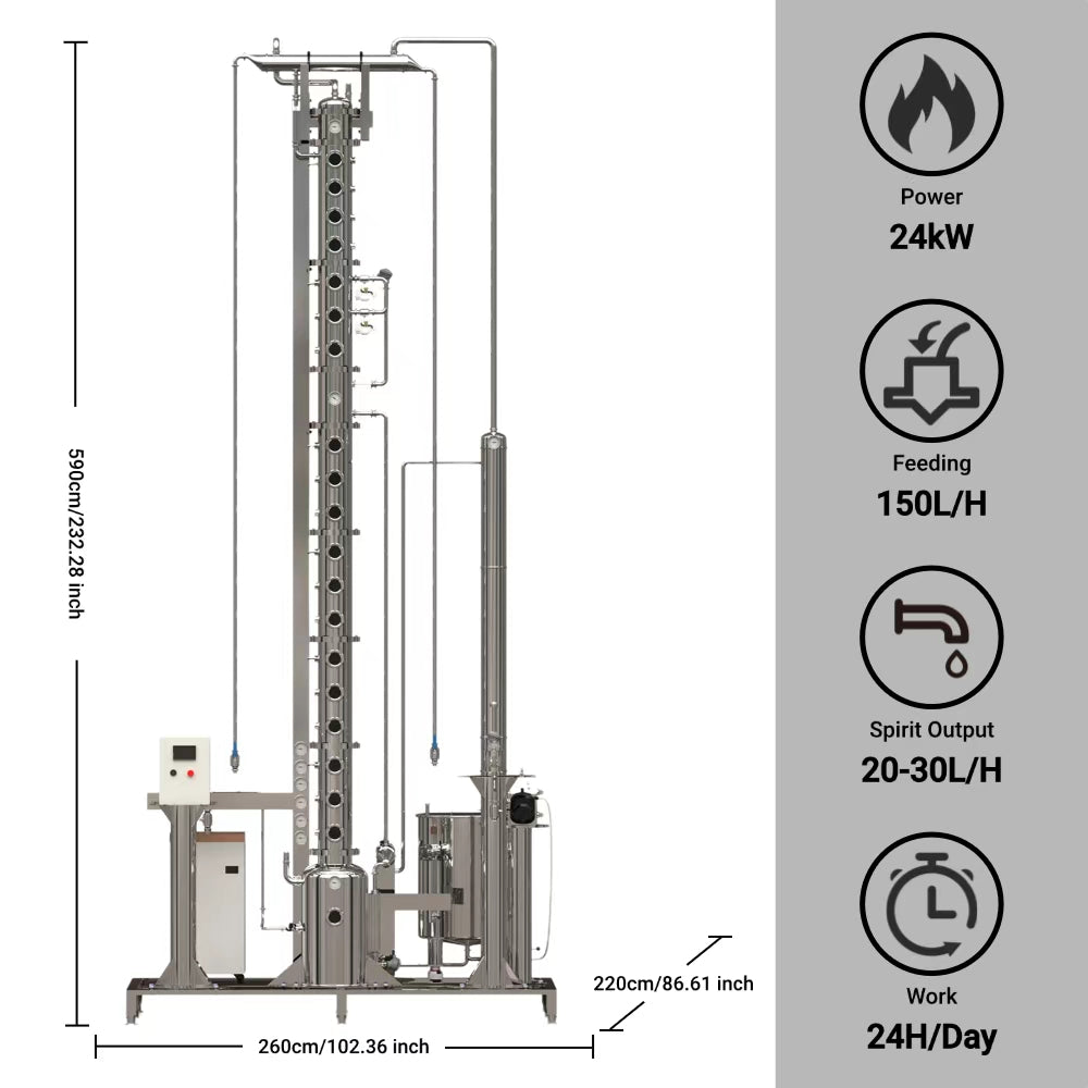 HOOLOO Large Commercial Continuous Distiller