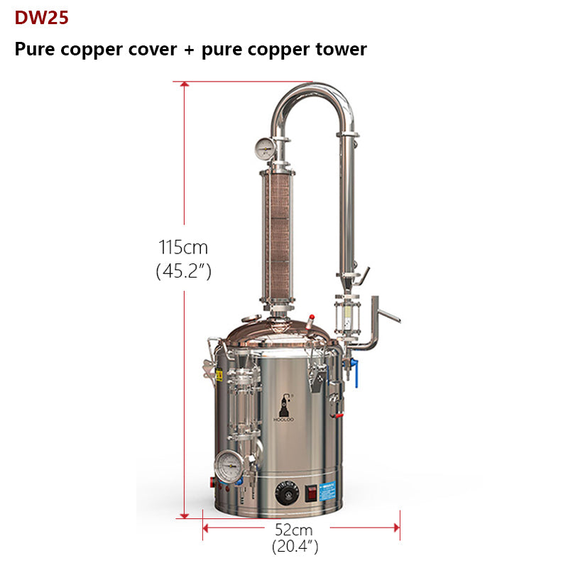 DW25 Hydrolat & Essential Oil Distiller - Hooloo Distilling Equipment Supply