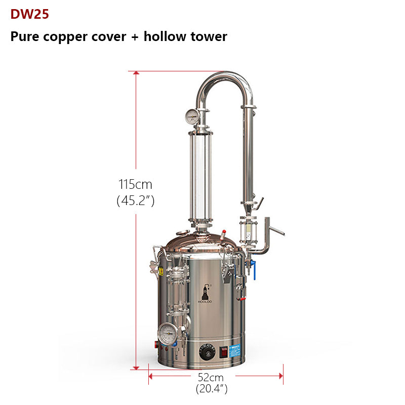 DW25 Hydrolat & Essential Oil Distiller - Hooloo Distilling Equipment Supply