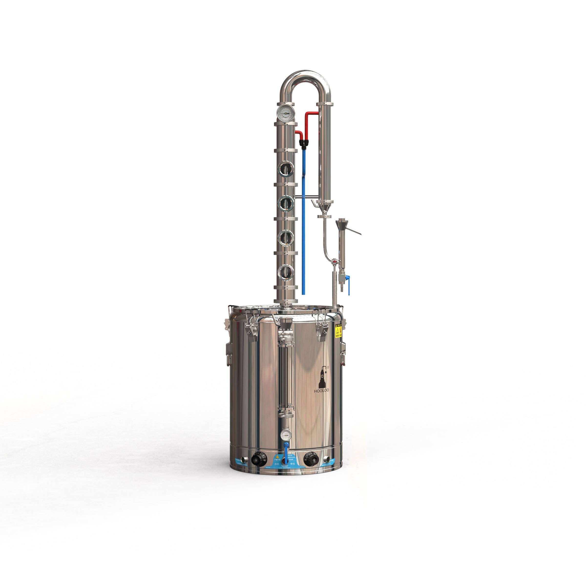 80L Glass Column Stainless Steel Distiller(DW80) - Hooloo Distilling Equipment Supply