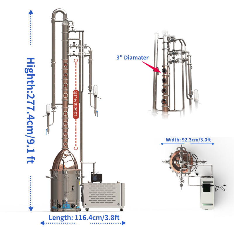 Home/Lab Copper Continuous Distiller - Hooloo Distilling Equipment Supply