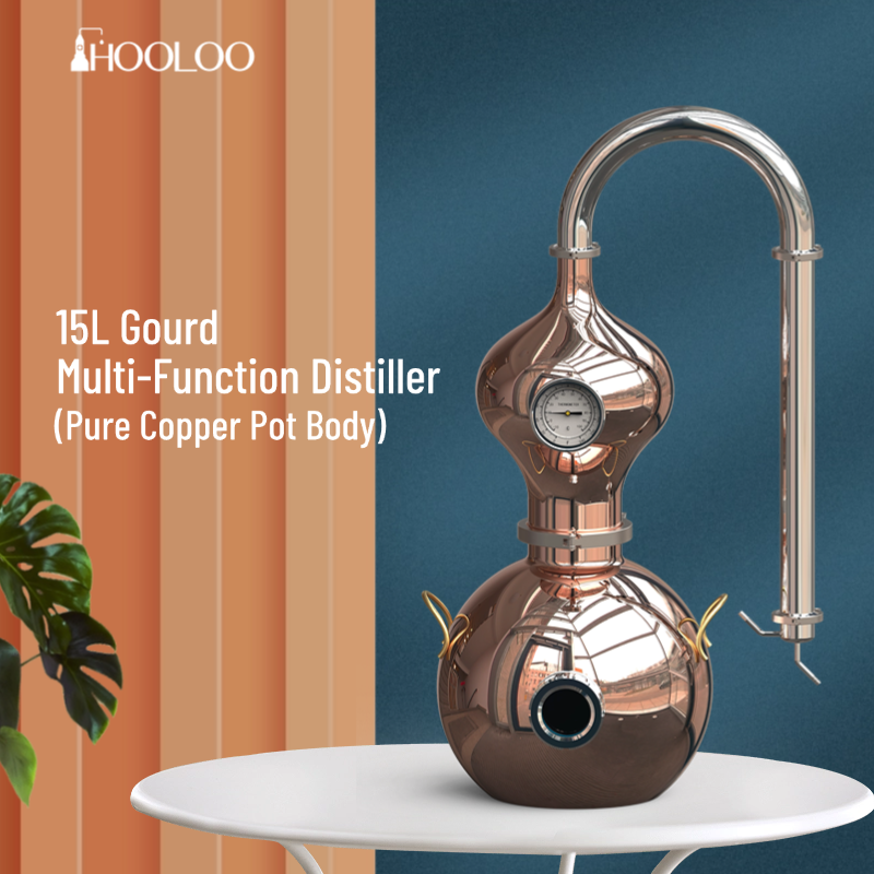 D8/15 Alcohol Distiller Hydrosol Essential Oil Still Free Shipping For Home Lab