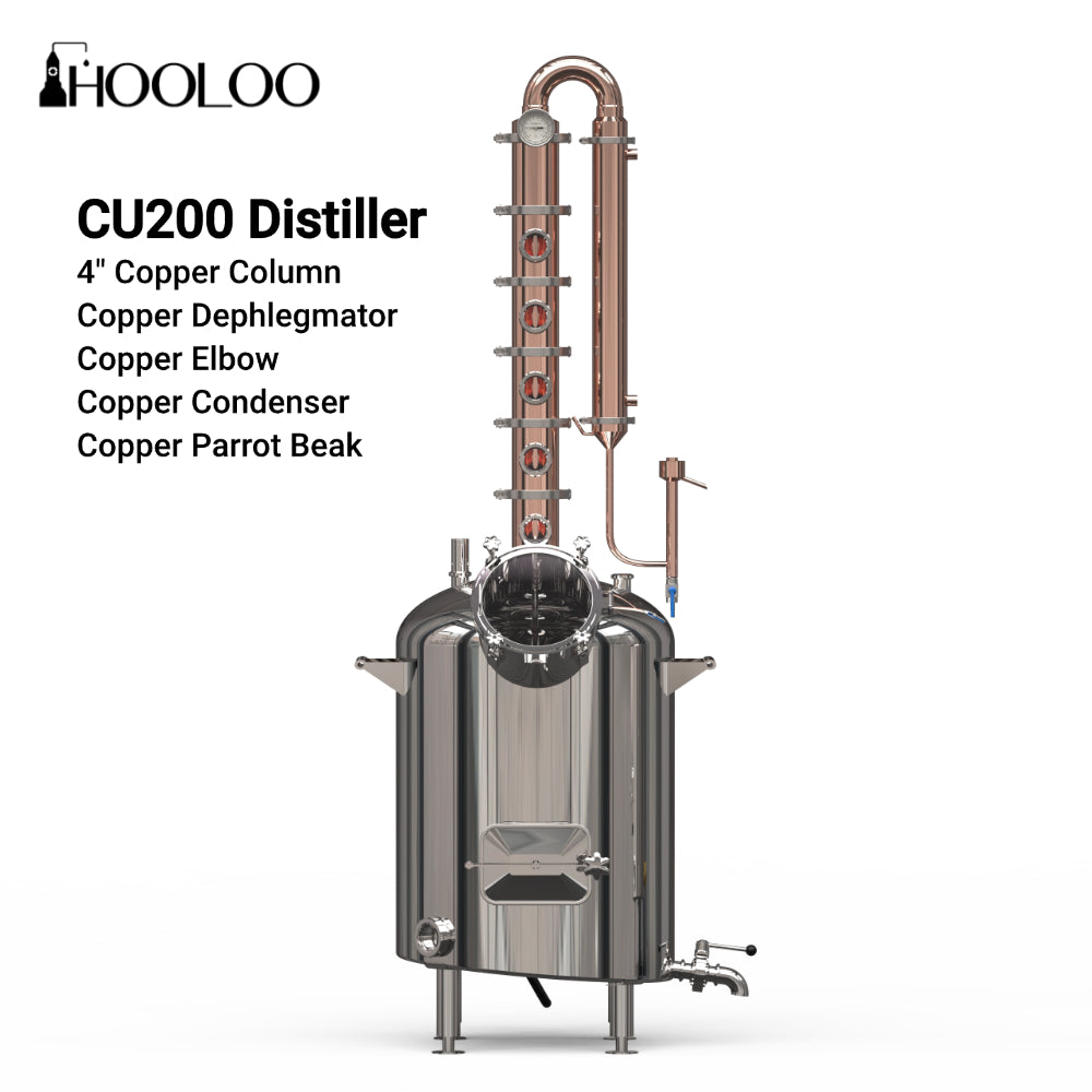 HOOLOO 200L Distiller With Stirring Motor 53 Gallon（FOB)