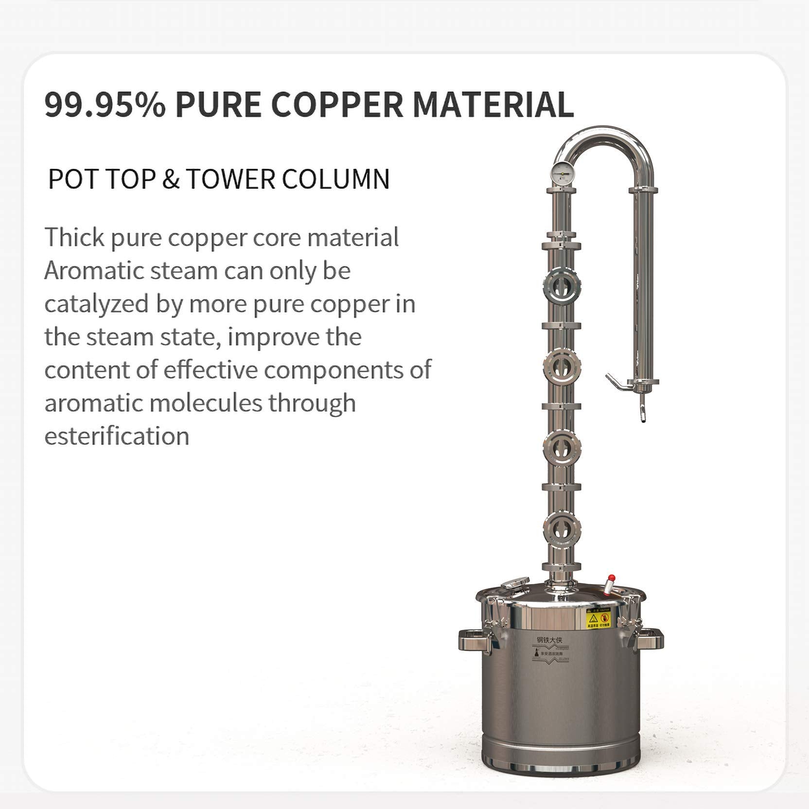 22L Stainless Steel Distiller(ST22) 【Free shipping worldwide!】 - Hooloo Distilling Equipment Supply